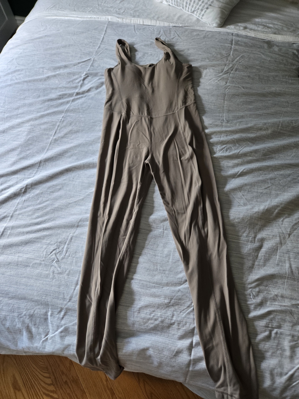 Women’s Neutral Beige Jumpsuit - Sleeveless Wide-Leg